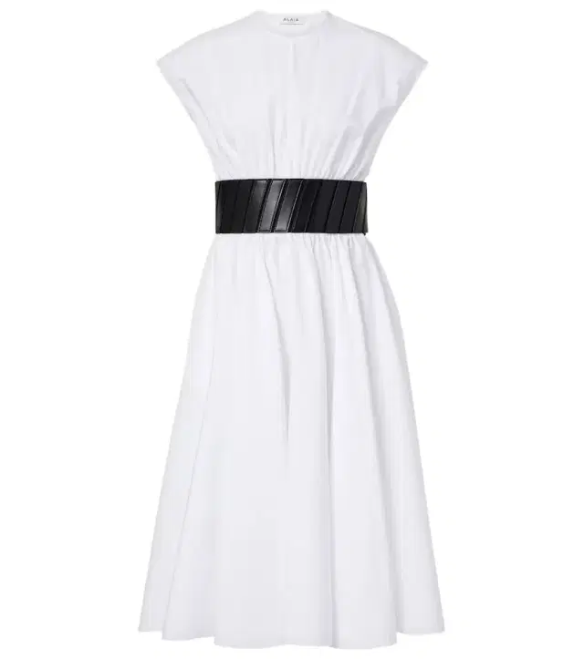 Alaïa Belted cotton midi dress