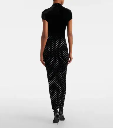 Alaïa Alaïa Velvet and jersey cocktail dress | Thumbnail 3
