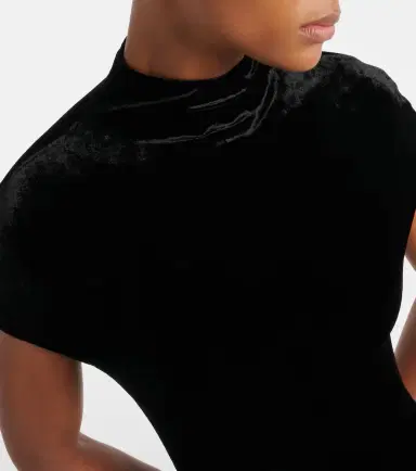 Alaïa Alaïa Velvet and jersey cocktail dress | Thumbnail 4