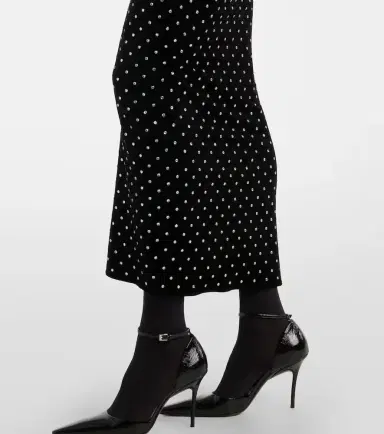 Alaïa Alaïa Velvet and jersey cocktail dress | Thumbnail 6