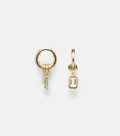 Spinelli Kilcollin Zahra 18kt gold hoop earrings with diamonds | Thumbnail 4 Spinelli Kilcollin Zahra 18kt gold hoop earrings with diamonds | Thumbnail 4