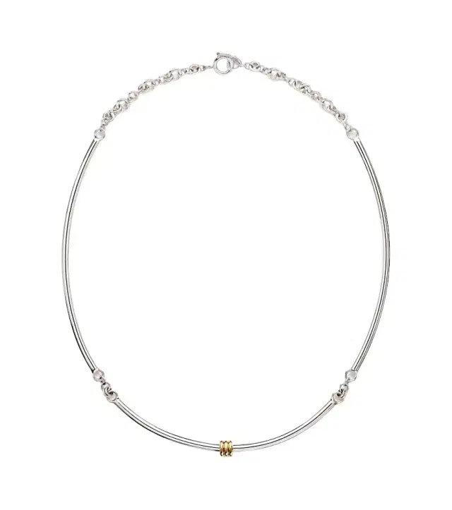 Spinelli Kilcollin Helio Tria sterling silver and 18kt gold necklace