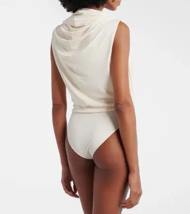 Alaïa Alaïa Draped hooded jersey bodysuit | Thumbnail 4 Alaïa Alaïa Draped hooded jersey bodysuit | Thumbnail 4
