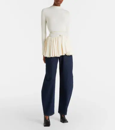 Alaïa Alaïa Gathered jersey minidress | Thumbnail 2