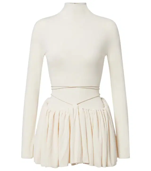 Alaïa Gathered jersey minidress