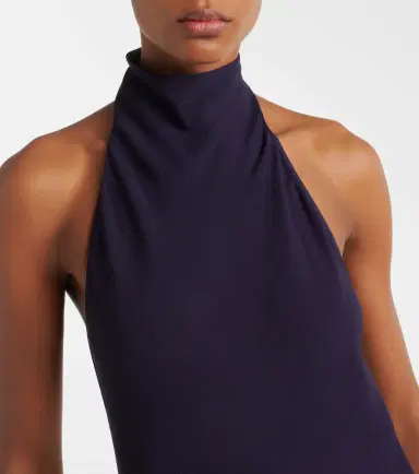 Alaïa Alaïa Asymmetric halterneck maxi dress | Thumbnail 3