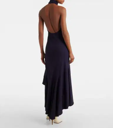Alaïa Alaïa Asymmetric halterneck maxi dress | Thumbnail 5