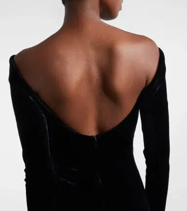 Alaïa Alaïa Off-shoulder velvet gown | Thumbnail 2