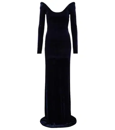 Alaïa Alaïa Off-shoulder velvet gown | Thumbnail 1