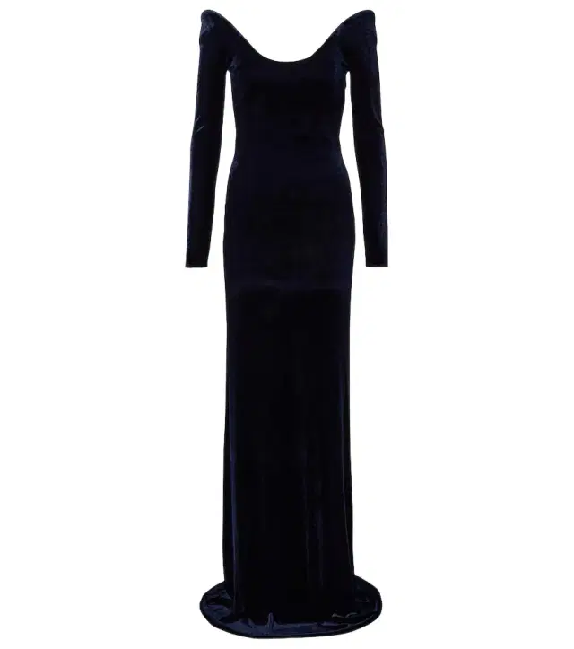 Alaïa Off-shoulder velvet gown