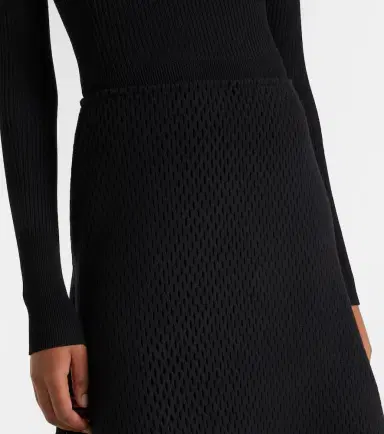Alaïa Alaïa Open-knit wool-blend midi skirt | Thumbnail 5