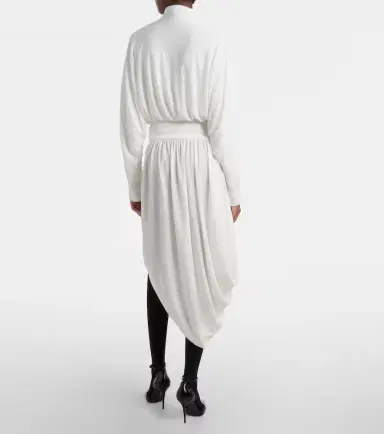 Alaïa Alaïa Asymmetric jersey midi skirt | Thumbnail 2