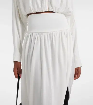Alaïa Alaïa Asymmetric jersey midi skirt | Thumbnail 5