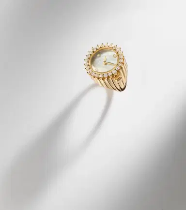 Yvonne Léon Yvonne Léon L'Horloge 18kt gold ring with diamonds | Thumbnail 4 Yvonne Léon Yvonne Léon L'Horloge 18kt gold ring with diamonds | Thumbnail 4