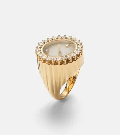 Yvonne Léon Yvonne Léon L'Horloge 18kt gold ring with diamonds | Thumbnail 5 Yvonne Léon Yvonne Léon L'Horloge 18kt gold ring with diamonds | Thumbnail 5