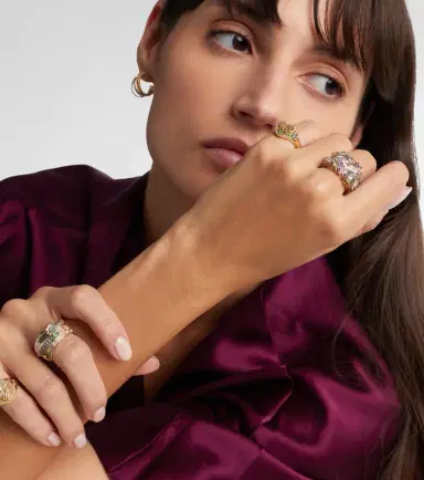 Yvonne Léon Yvonne Léon Jolie Fleur 9kt gold ring with gemstones | Thumbnail 4 Yvonne Léon Yvonne Léon Jolie Fleur 9kt gold ring with gemstones | Thumbnail 4