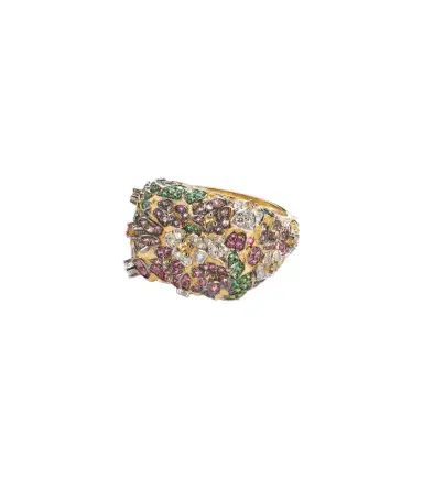 Yvonne Léon Yvonne Léon Jolie Fleur 9kt gold ring with gemstones | Thumbnail 1 Yvonne Léon Yvonne Léon Jolie Fleur 9kt gold ring with gemstones | Thumbnail 1