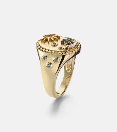 Yvonne Léon Yvonne Léon La Plage 9kt gold ring with gemstones | Thumbnail 2 Yvonne Léon Yvonne Léon La Plage 9kt gold ring with gemstones | Thumbnail 2