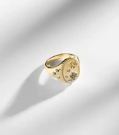 Yvonne Léon Yvonne Léon La Plage 9kt gold ring with gemstones | Thumbnail 5 Yvonne Léon Yvonne Léon La Plage 9kt gold ring with gemstones | Thumbnail 5