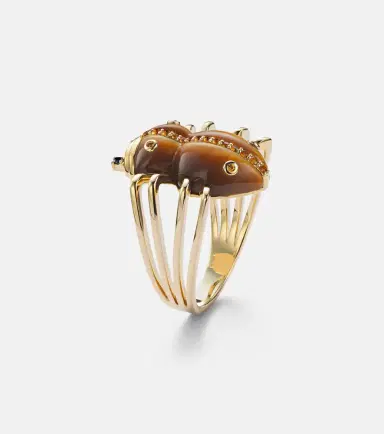 Yvonne Léon Yvonne Léon Araignée 9kt gold ring with gemstones | Thumbnail 2 Yvonne Léon Yvonne Léon Araignée 9kt gold ring with gemstones | Thumbnail 2