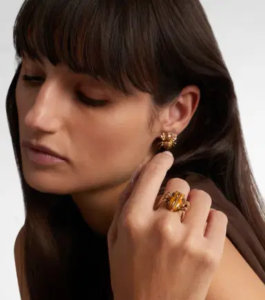 Yvonne Léon Yvonne Léon Araignée 9kt gold ring with gemstones | Thumbnail 3 Yvonne Léon Yvonne Léon Araignée 9kt gold ring with gemstones | Thumbnail 3