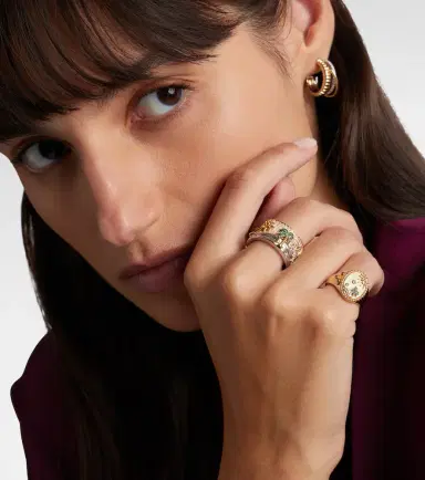 Yvonne Léon Yvonne Léon 24 Heures 9kt gold ring with gemstones | Thumbnail 3