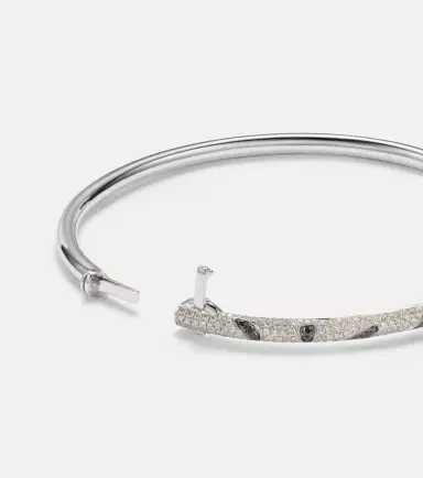 Yvonne Léon Yvonne Léon Jonc Zèbre 9kt white gold bracelet with diamonds | Thumbnail 4