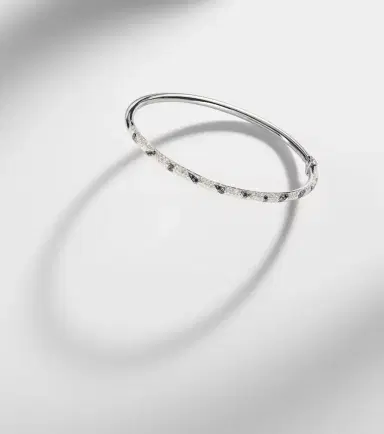 Yvonne Léon Yvonne Léon Jonc Zèbre 9kt white gold bracelet with diamonds | Thumbnail 5