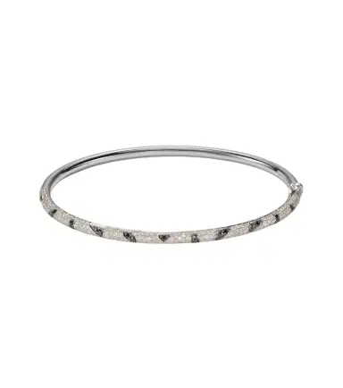 Yvonne Léon Yvonne Léon Jonc Zèbre 9kt white gold bracelet with diamonds | Thumbnail 1