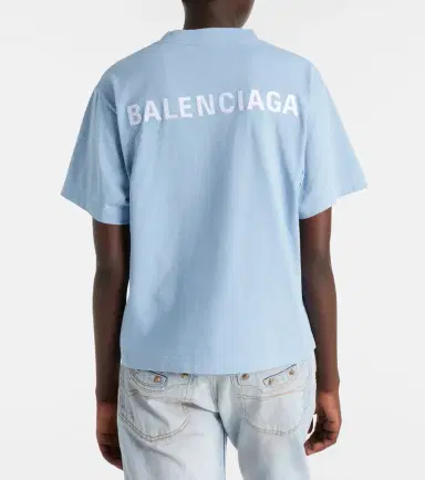 Balenciaga Logo embroidered cotton jersey T-shirt | Thumbnail 5 Balenciaga Logo embroidered cotton jersey T-shirt | Thumbnail 5