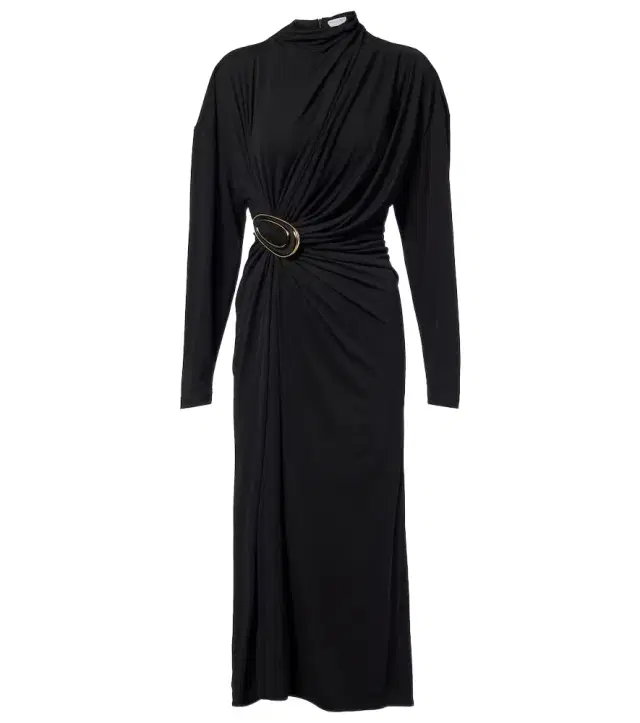 Bottega Veneta Gathered crêpe jersey midi dress