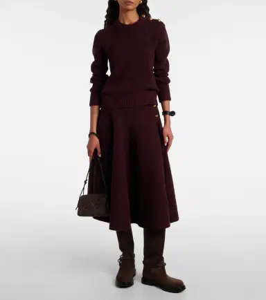 Bottega Veneta Knot knitted midi skirt | Thumbnail 3