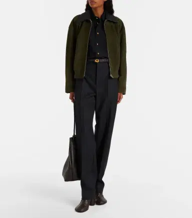 Bottega Veneta Intrecciato suede blouson jacket | Thumbnail 6 Bottega Veneta Intrecciato suede blouson jacket | Thumbnail 6