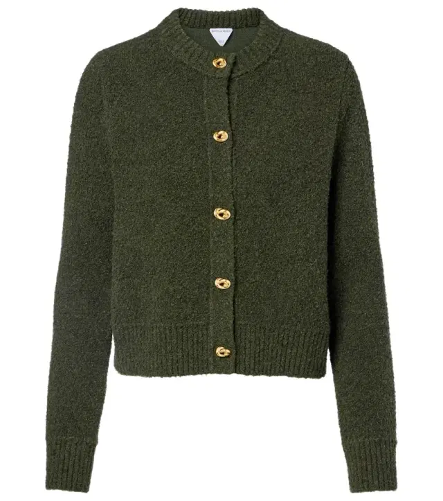 Knot cotton and wool-blend cardigan