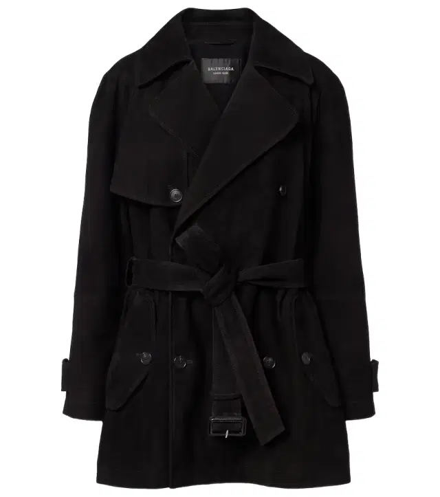 Balenciaga Suede trench coat