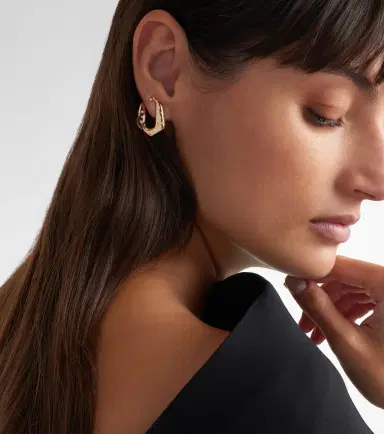 Ananya 18kt gold earrings with diamonds | Thumbnail 2 Ananya 18kt gold earrings with diamonds | Thumbnail 2