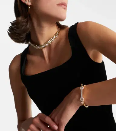 Ananya Chakra Icon 18kt gold bracelet with diamonds and quartz | Thumbnail 3