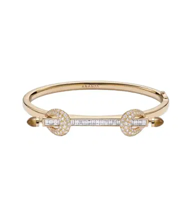 Ananya Chakra Icon 18kt gold bracelet with diamonds and quartz | Thumbnail 1