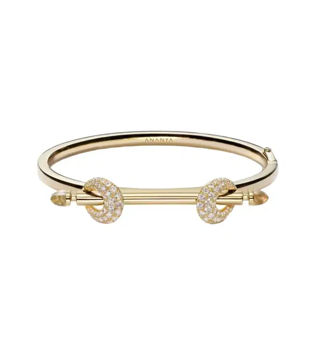 Chakra Icon 18kt gold bracelet with diamonds and quartz
