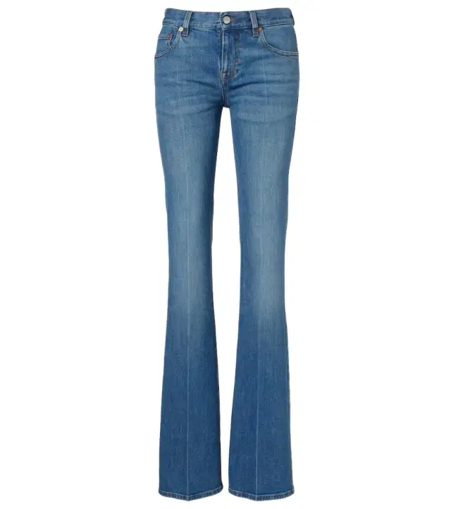 Faded flared jeans