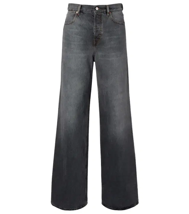 Faded wide-leg jeans