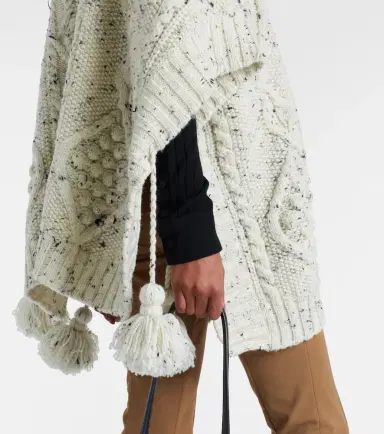 Moncler Grenoble Aran wool poncho | Thumbnail 2