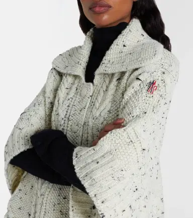 Moncler Grenoble Aran wool poncho | Thumbnail 4