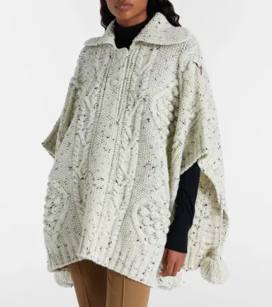 Moncler Grenoble Aran wool poncho | Thumbnail 5