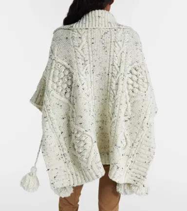 Moncler Grenoble Aran wool poncho | Thumbnail 6