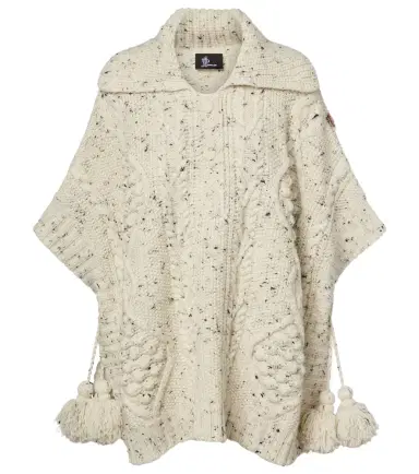 Moncler Grenoble Aran wool poncho | Thumbnail 1
