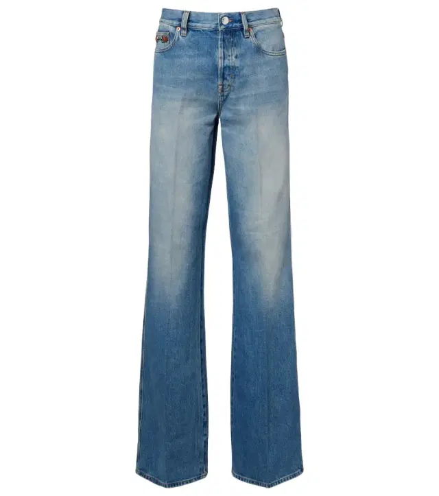 Horsebit mid-rise flared jeans