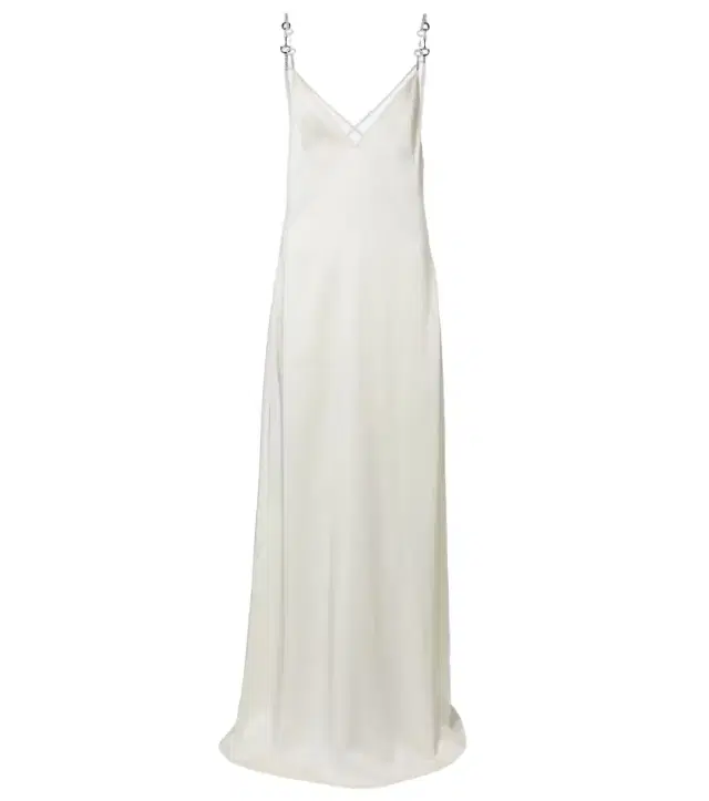 Gucci Horsebit embellished satin slip dress