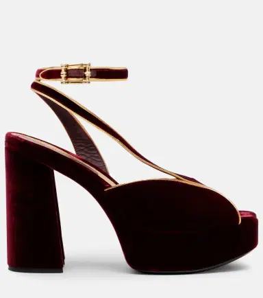 Etro 120 velvet platform sandals | Thumbnail 2