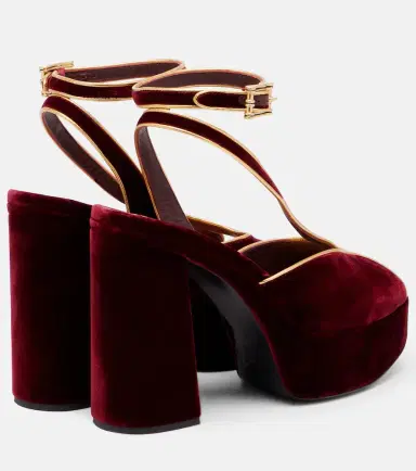 Etro 120 velvet platform sandals | Thumbnail 3